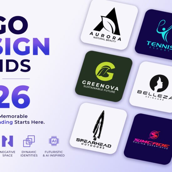 Top Logo Design Trends for 2026, highlighting impactful logo design principles, modern branding strategies, memorable visual identities, timeless logos, brand recognition, and future-focused logo design best practices.